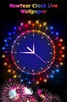 new year clock live wallpaper, new year wishes Affiche