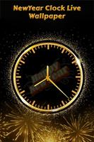 new year clock live wallpaper, new year wishes capture d'écran 1