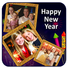 happy new year photo collage for greetings maker icône