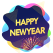 happy new year stickers for WA, new year wishes