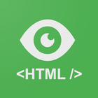 Melihat Kode HTML Web أيقونة