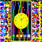 3D Neon Clock Live Wallpaper आइकन