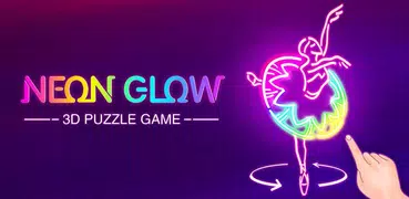 Neon Glow -  3D Poly Color Light Puzzle Game