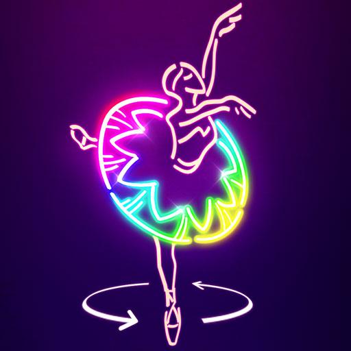 Neon Glow -  3D Poly Color Light Puzzle Game