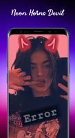 Neon Horns Devil Error الملصق