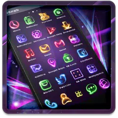 Скачать Neon Light Icon Packs (Theme) APK