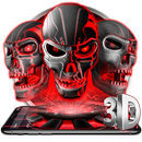 3D Tech Skull Launcher - Evil Halloween wallpaper APK