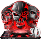 3D Tech Skull Launcher - Evil Halloween wallpaper ikon