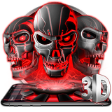 3D Tech Skull Launcher - Evil Halloween wallpaper icon