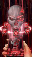 3D Tech Skull Launcher - Evil Halloween wallpaper syot layar 1