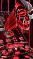 3D Tech Skull Launcher - Evil Halloween wallpaper 海報