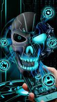 Neon Tech Evil Skull 3D Theme screenshot 2