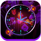 Neon Flower Clock Live Wallpaper biểu tượng