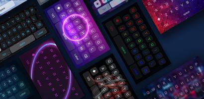 Neon LED Keyboard penulis hantaran