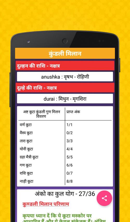 kundli milan in hindi free kundli milan in hindi free