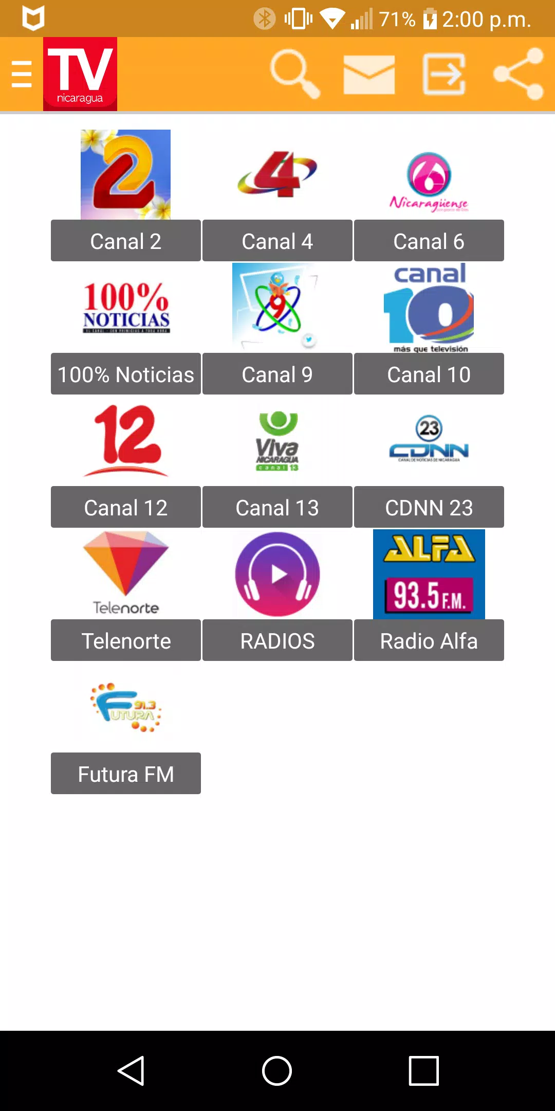 de APK de TV Nicaragua en Vivo para Android