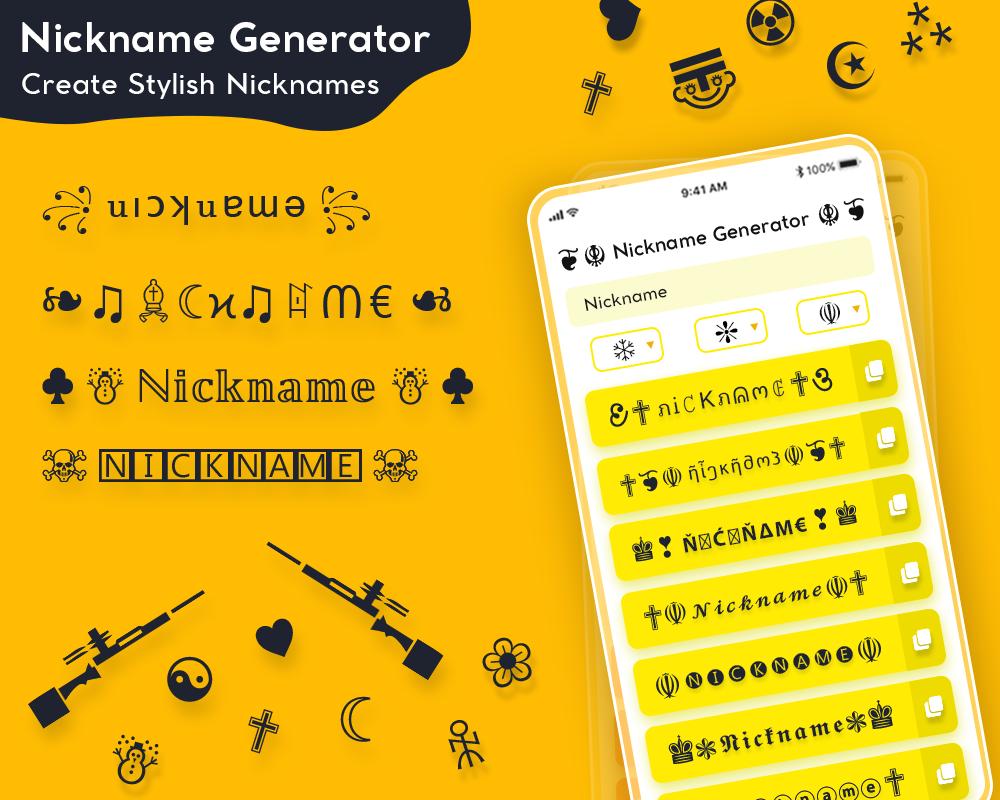 Download do APK de Gerador de apelidos e símbolos para Android