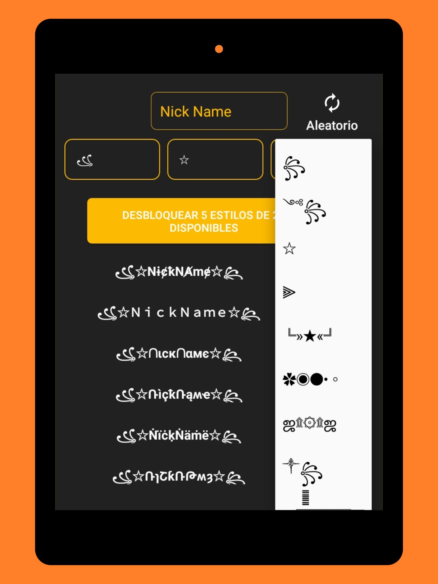 Generador De Nombres Free F Letras Y Simbolos For Android Apk Download - generador de nombre para roblox