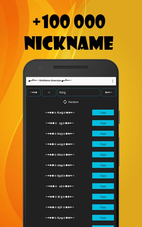 Nickname Generator For free fire & all games APK do pobrania na Androida