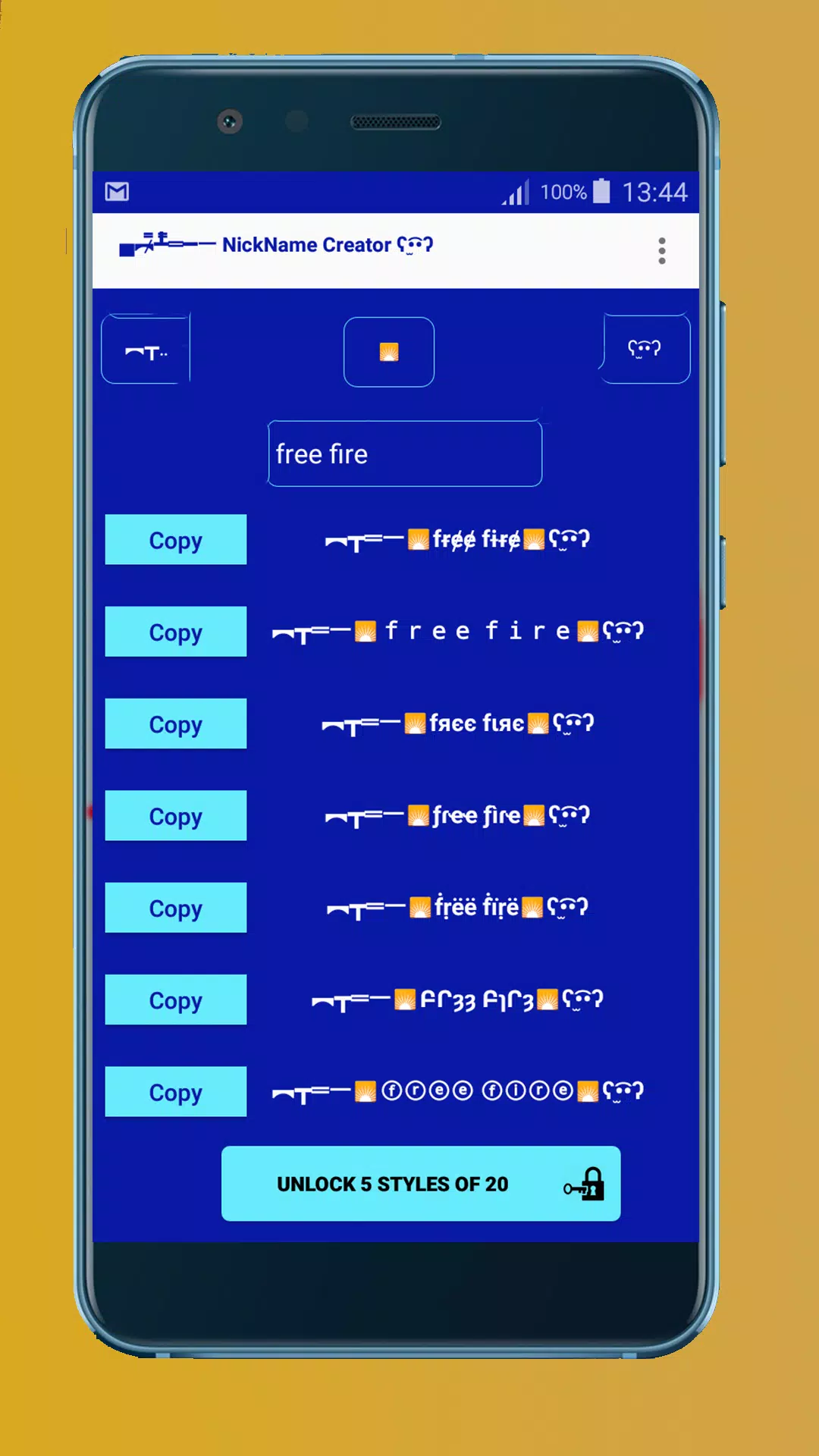 Descarga de APK de generador de apodos para fuego libre para Android Descarga de APK de generador de apodos para fuego libre para Android