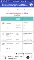 Nigeria Immunization Schedule (WHO - 2018) Screenshot 1