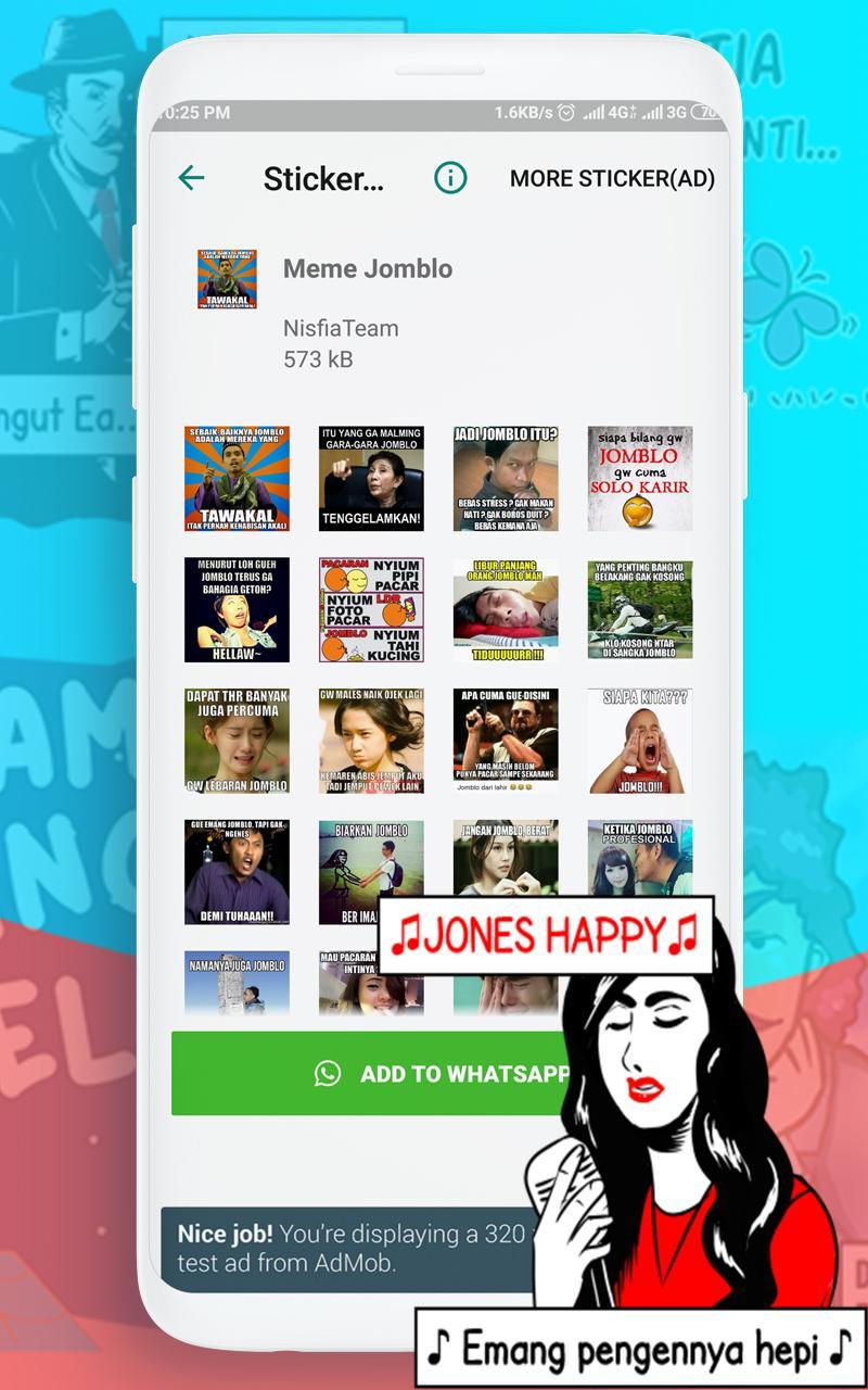 Sticker Jomblo Ngenes Sticker Lucu Untuk Wa Pour Android