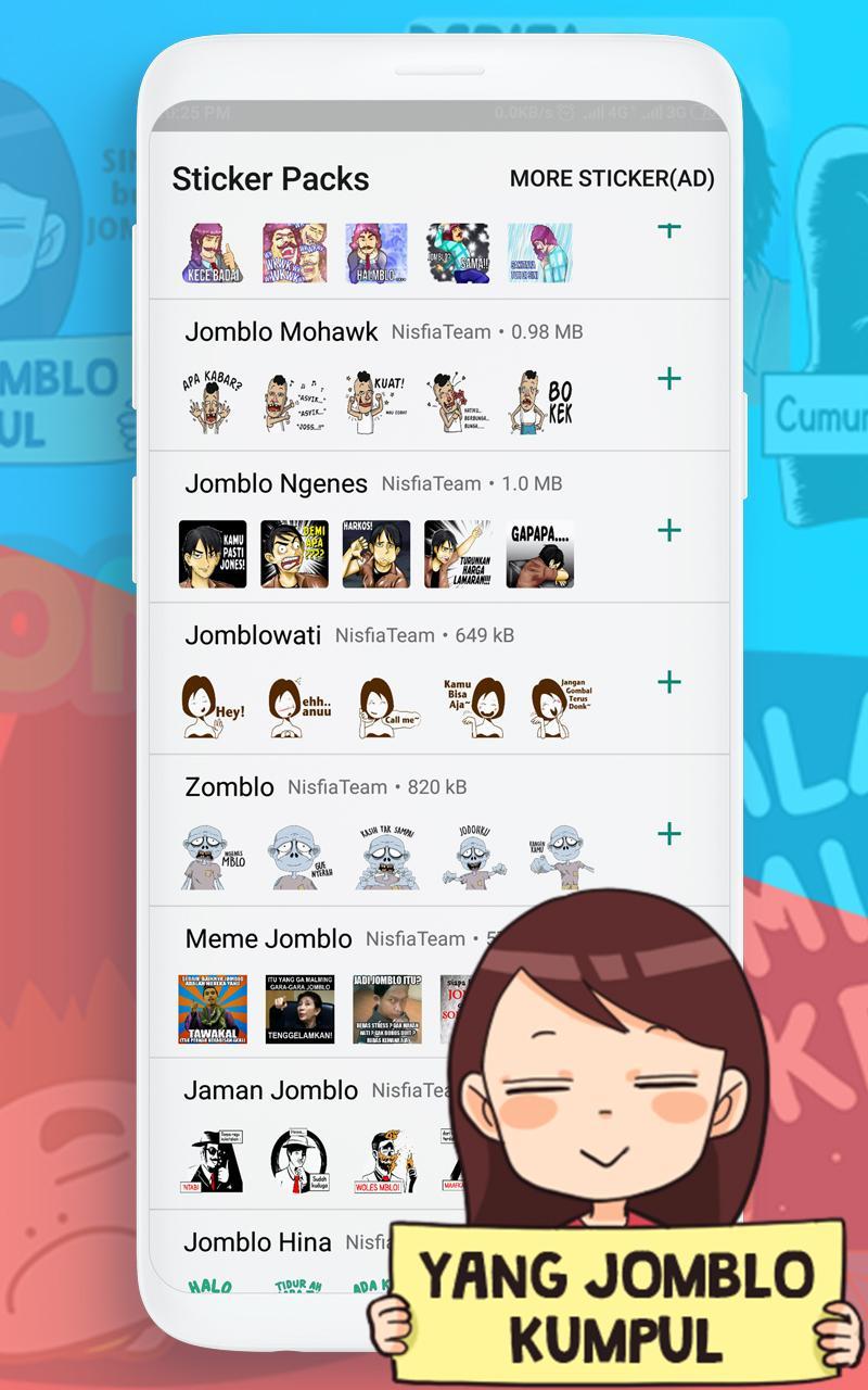 Sticker Jomblo Ngenes Sticker Lucu Untuk Wa For Android Apk