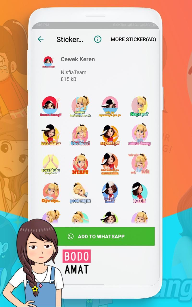 Stiker Khusus Cewek Untuk Wa Wastickerapps For Android Apk