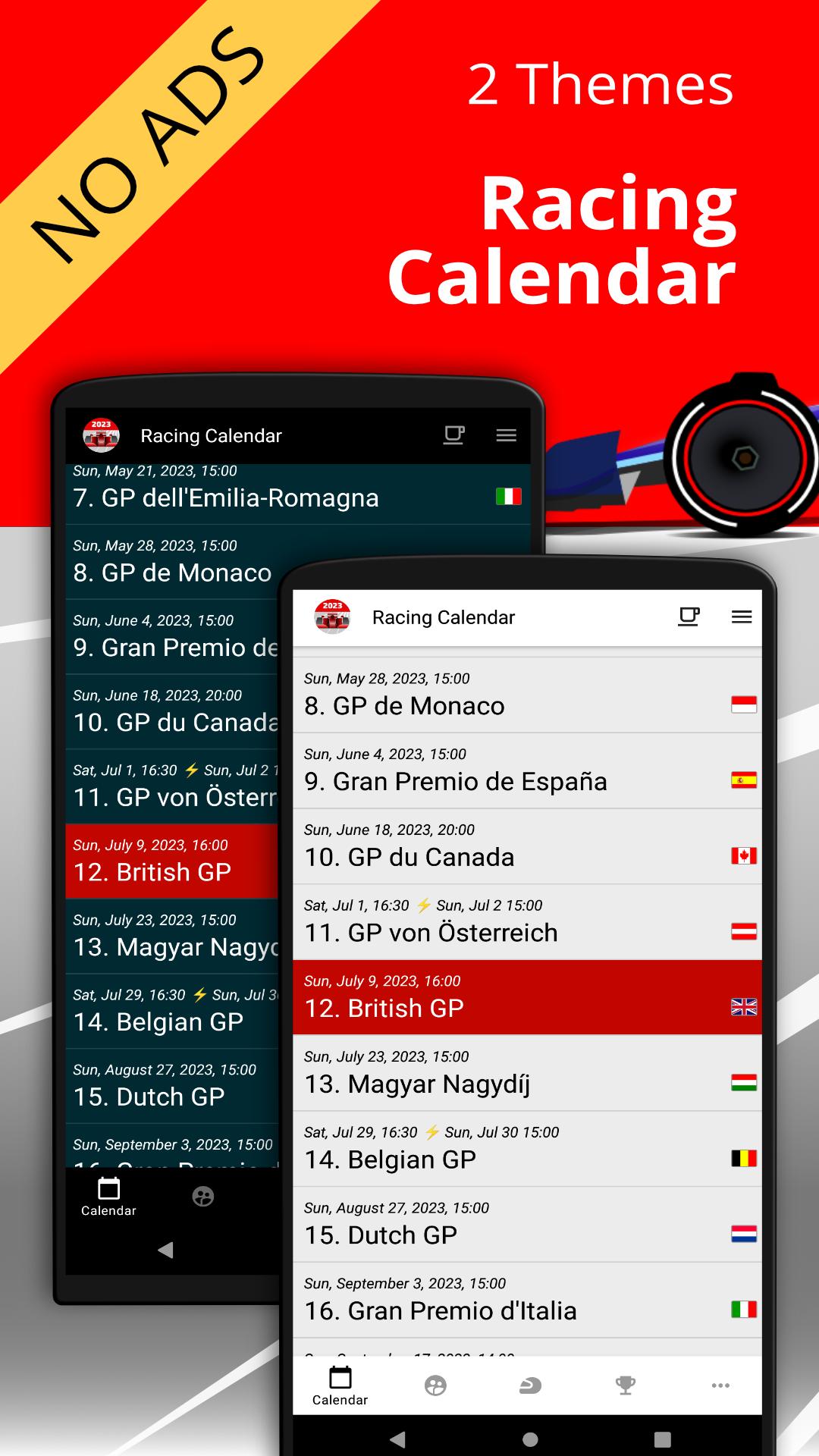 Racing Calendar 2024 Donate Neueste Version 1.0.2 für Android