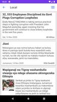 برنامه‌نما Tanzania Newspapers عکس از صفحه