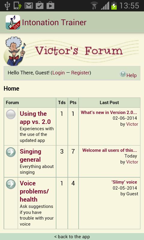 Forum using