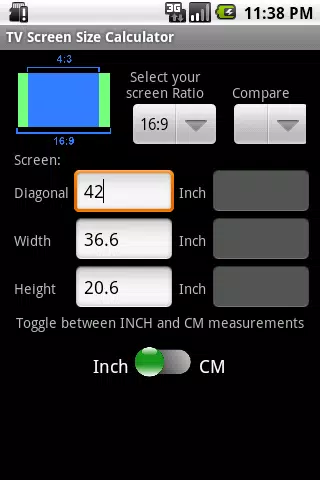 TV Screen Size Calculator APK pour Android Télécharger