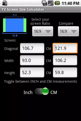 Descarga de APK de TV Screen Size Calculator para Android