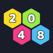 2048 السداسي - لعبة دمج كتلة اللغز