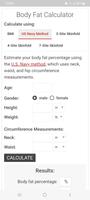 Body Fat Calculator Screenshot 2