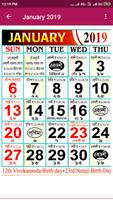 Bangla / Bengali Calendar 2019 - বাংলা ক্যালেন্ডার Affiche
