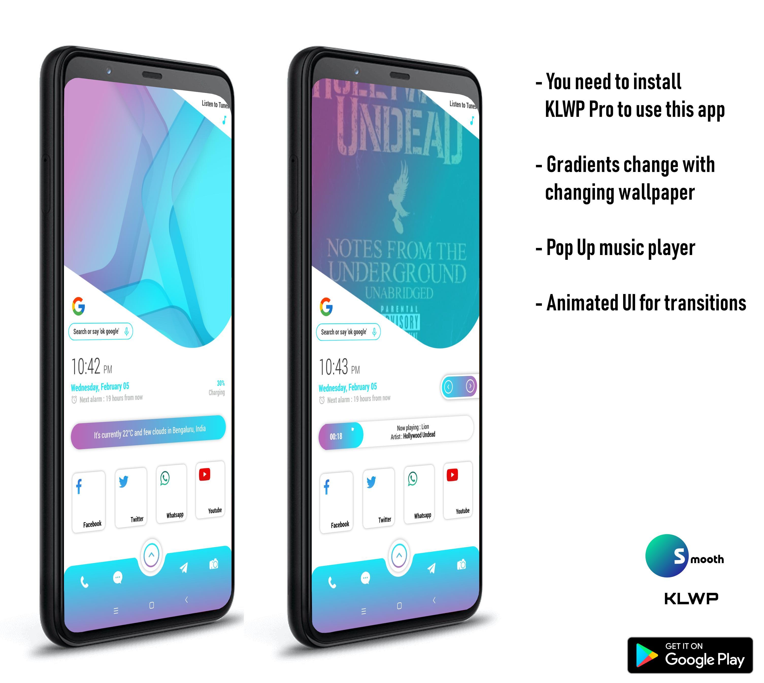 Android 用の Smooth For Klwp Apk をダウンロード Android 用の Smooth For Klwp Apk をダウンロード