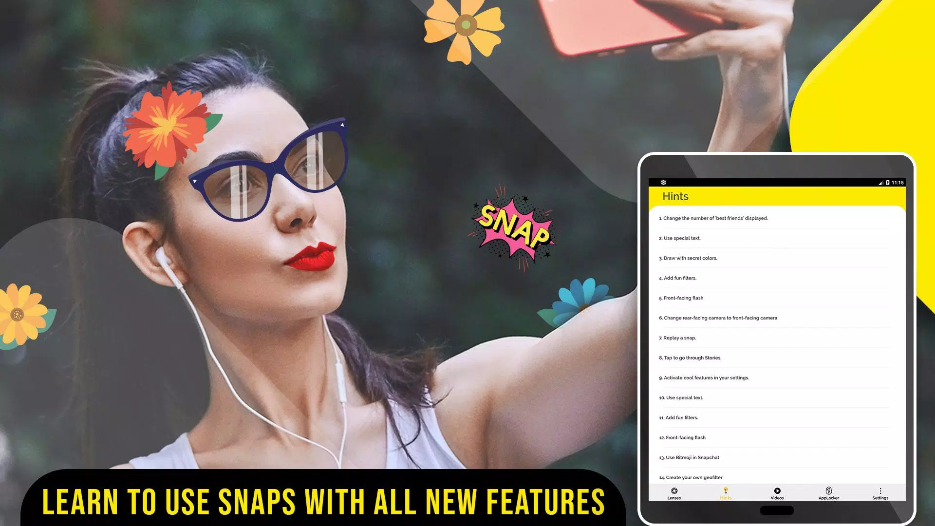 Descarga de APK de Filtros lentes para Snapchat - Gratuitos AppLocker para  Android