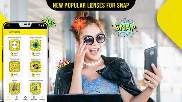Lente filtra vir Snapchat - Grátis Lense, AppLock imagem de tela 1