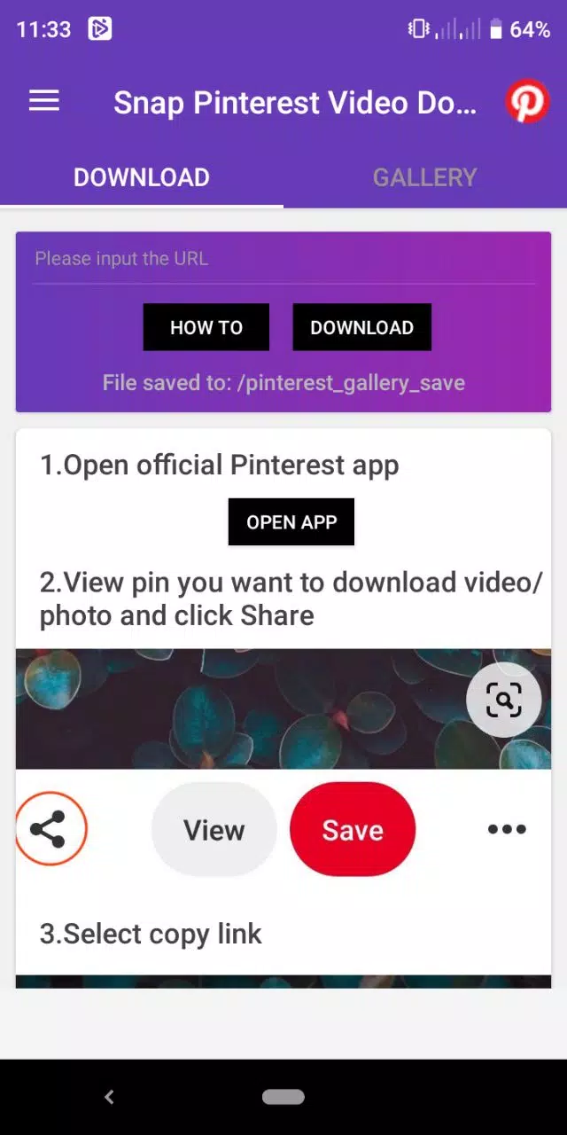 Snap Pinterest Video Downloader für Android   APK herunterladen