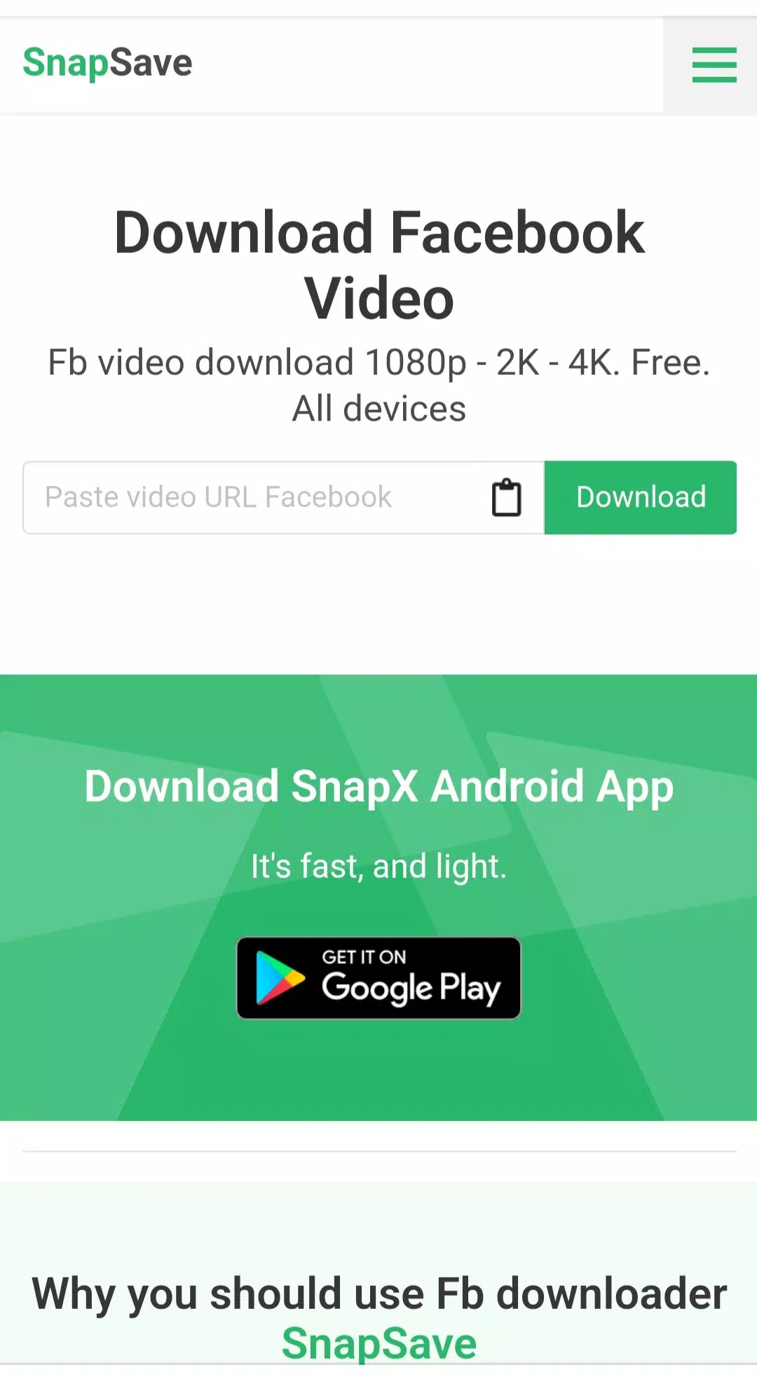 Video downloader for FB - Apps on Google Play