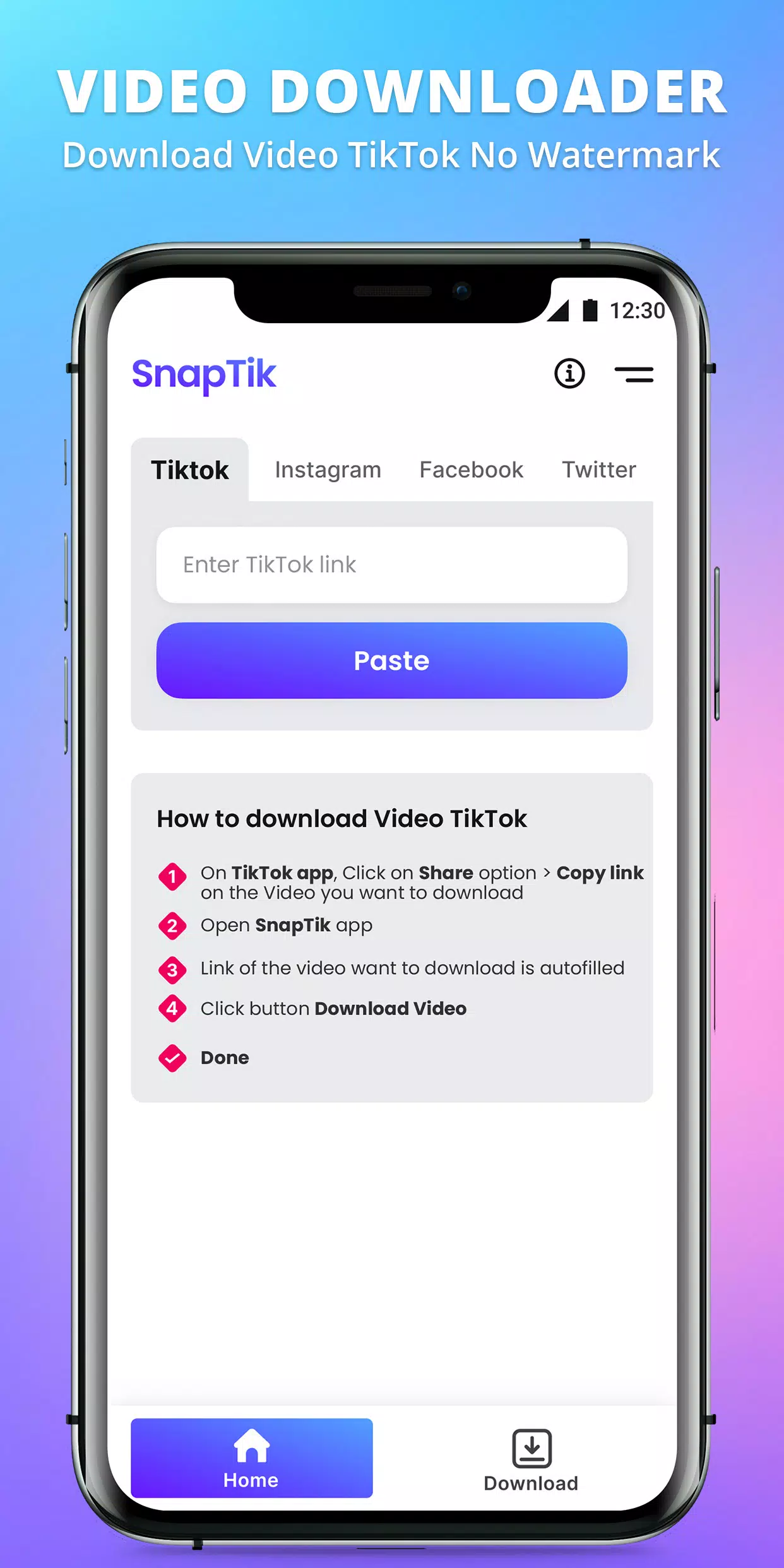 Tiktok Downloader - Download Video tiktok Without Watermark - SnapTik