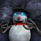 Böse gruselige Schneemann 3d Zeichen