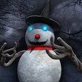 Böse gruselige Schneemann 3d Zeichen
