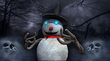 Böse gruselige Schneemann 3d Plakat