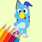 Livre de coloriage Bluey icône