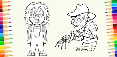Livre de coloriage Chucky Affiche