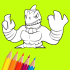 Goo jit zu libro para colorear icono