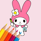 Livre de coloriage Kuromi icône