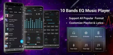 音樂播放器 - 音頻播放器和10頻段均衡器